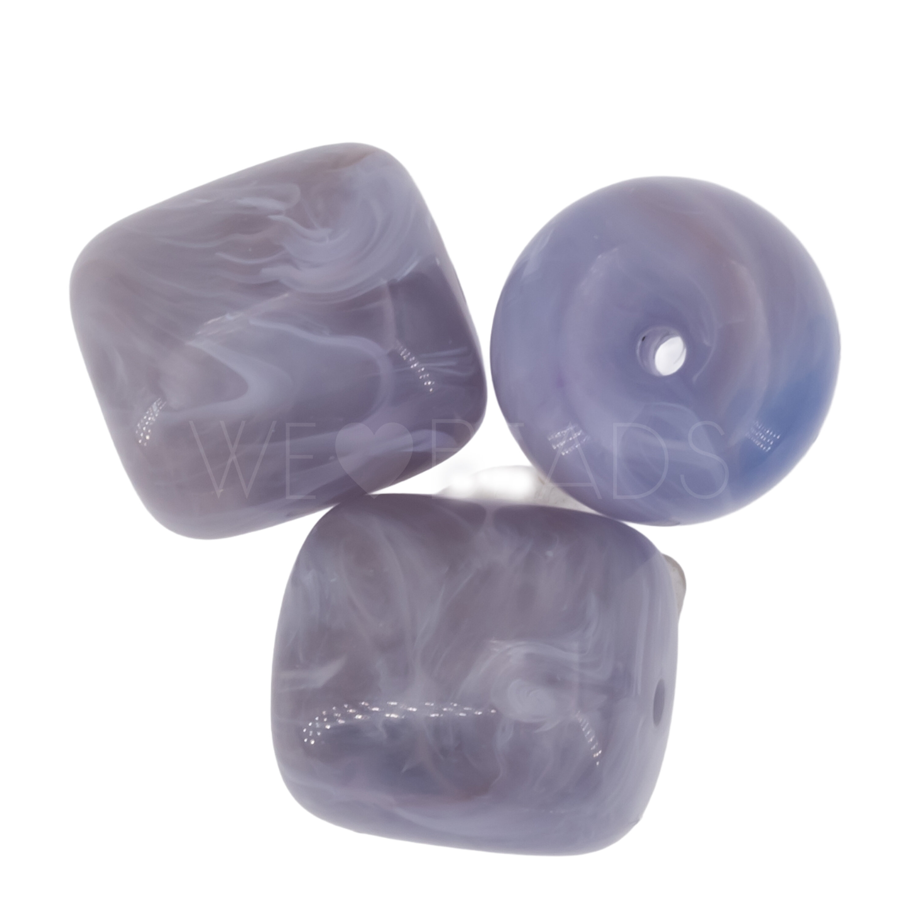 16x15 cylinder Beads in heather purple