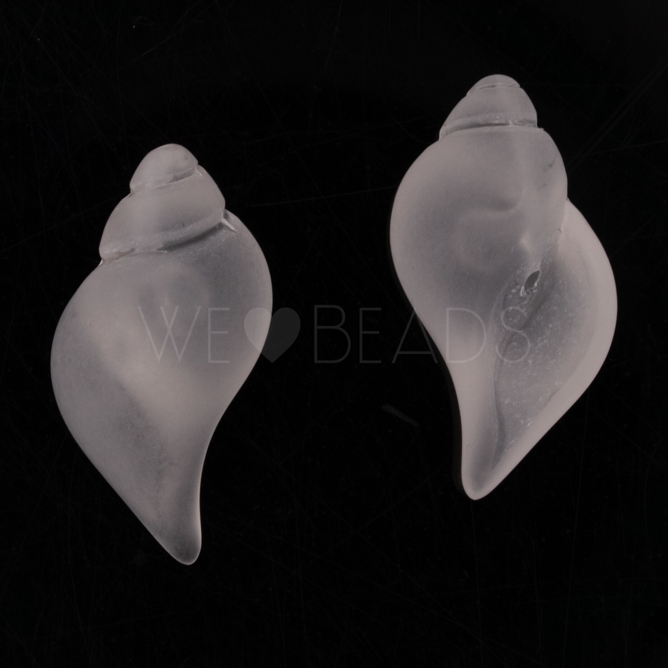 51x26 Muschel Perle in Kristall matt