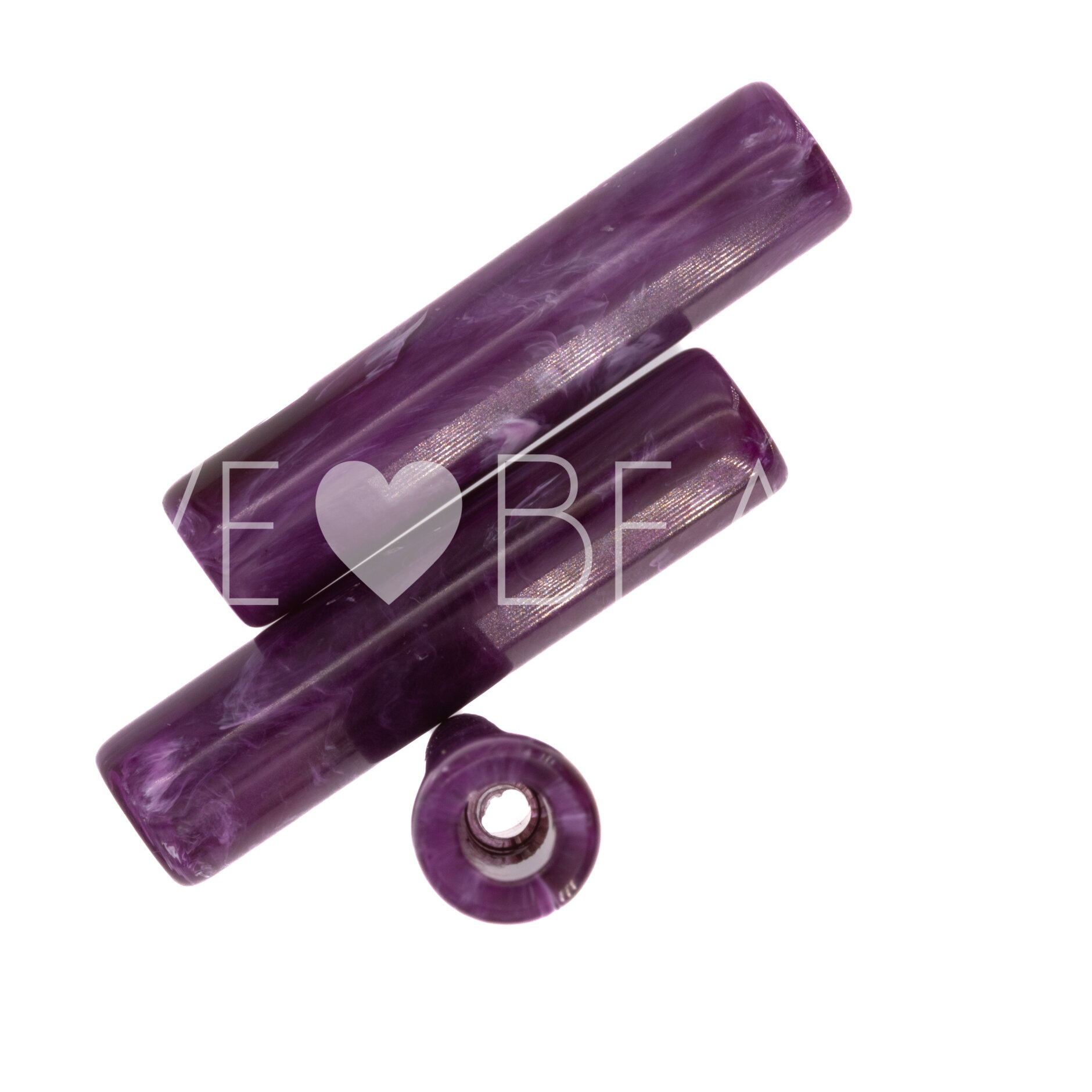 50x12 tube Beads in purple