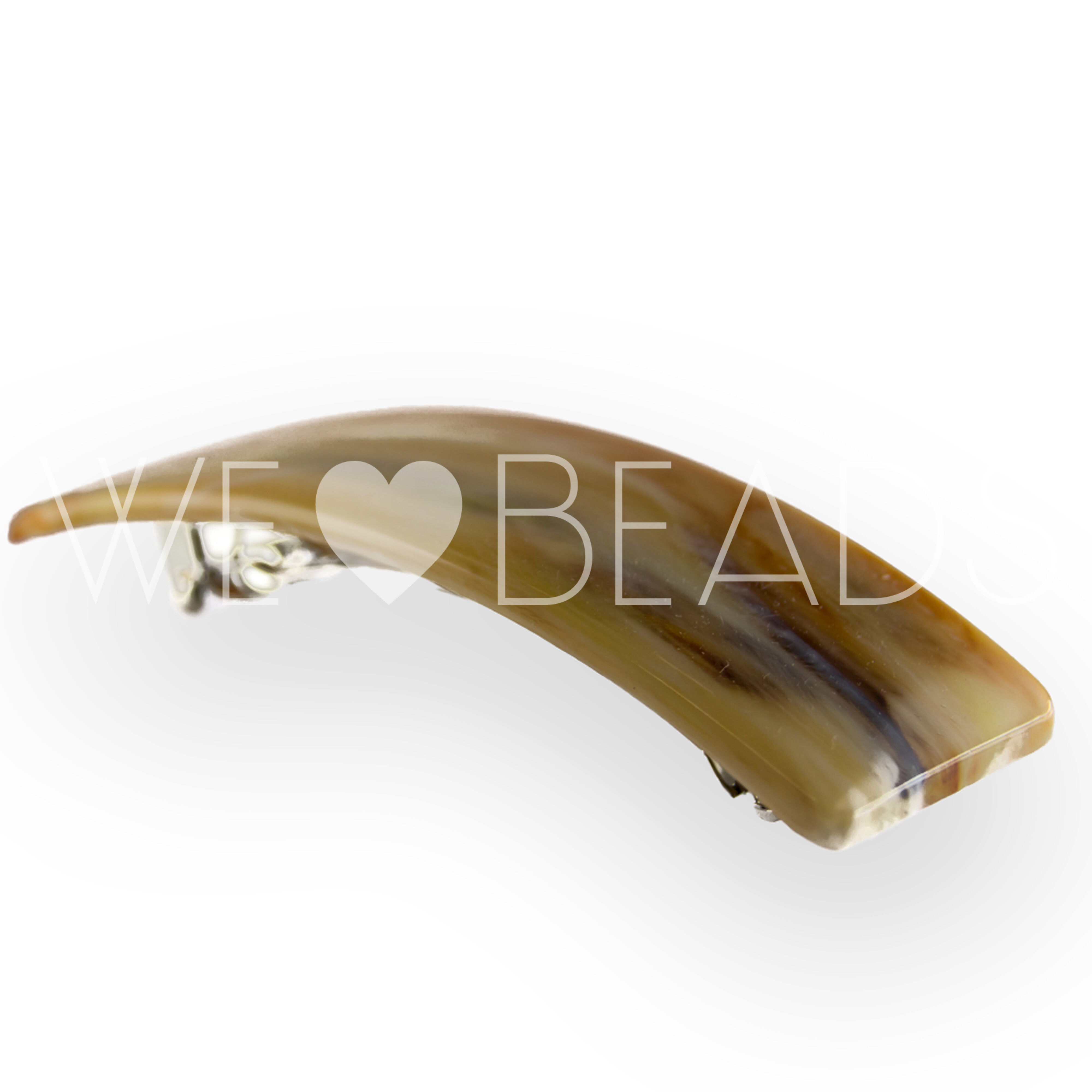 Patentclip rectangular in amber , medium