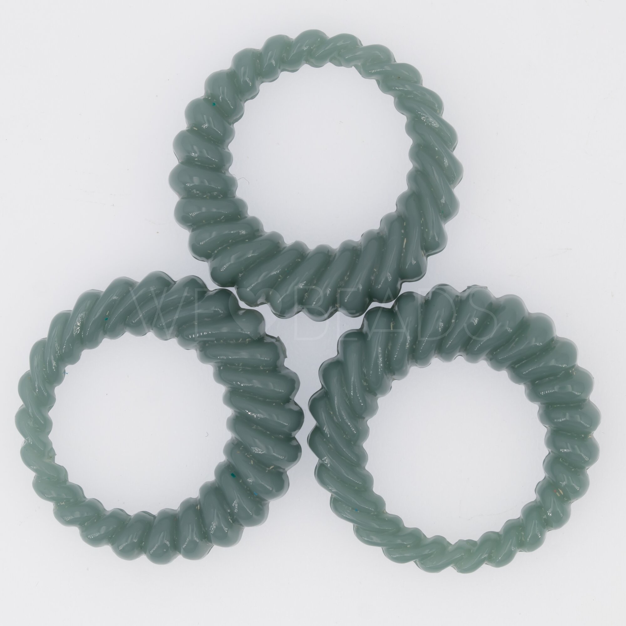 30mm Round Charm in deep forest green