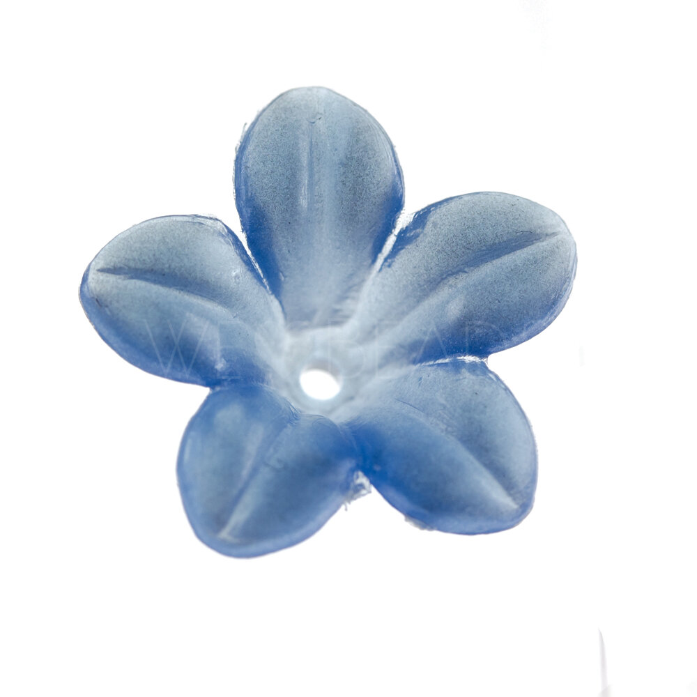 14mm Flower Beads in air blue