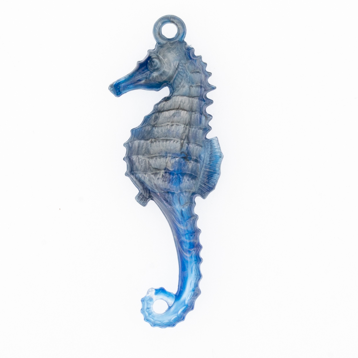 50mm seepferd Anhänger in royal blau mit silber