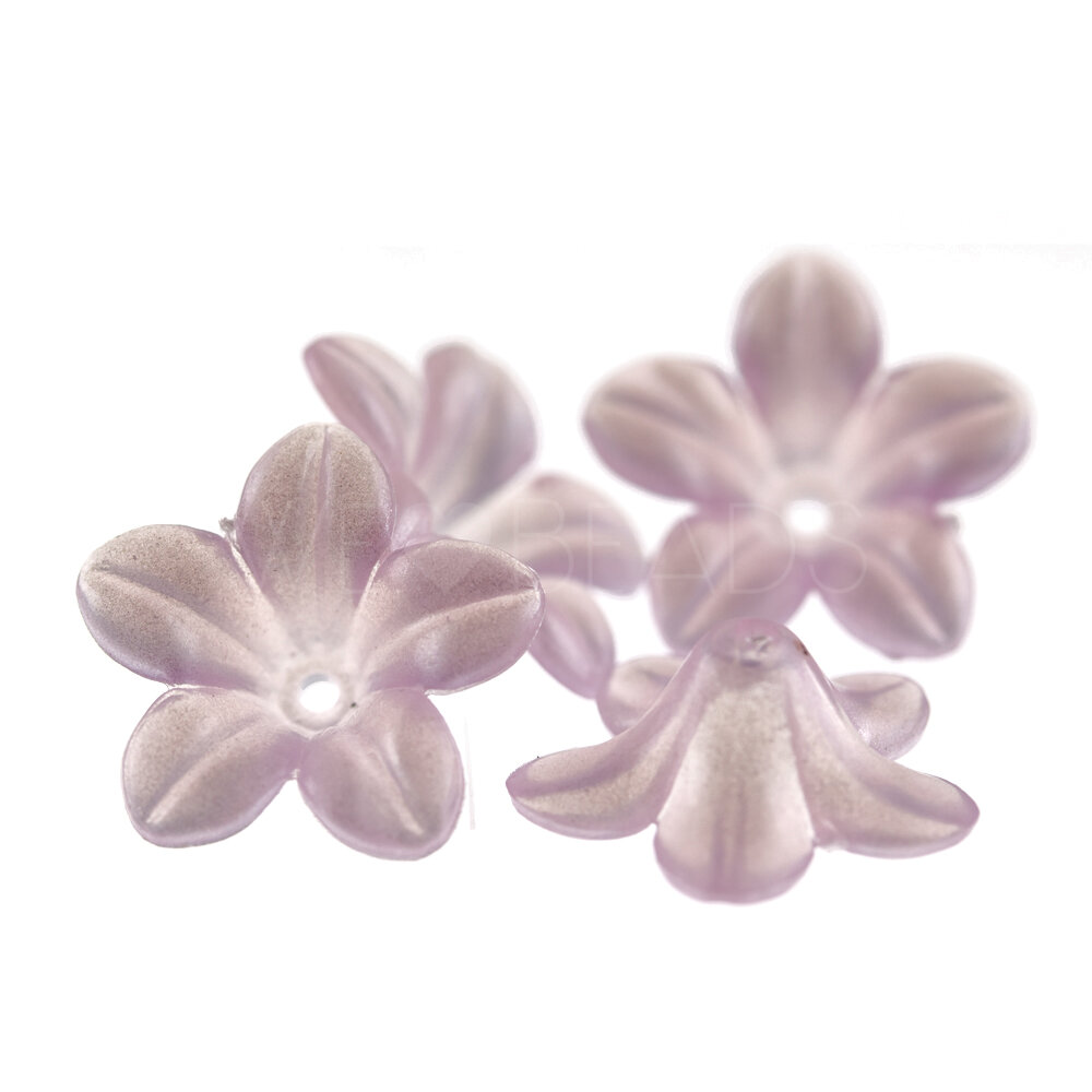 14mm Flower Beads in rosa