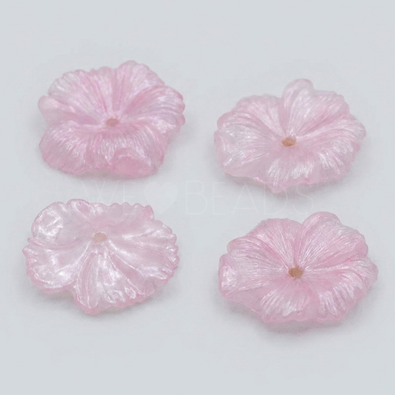18mm Blume Perle in rosa
