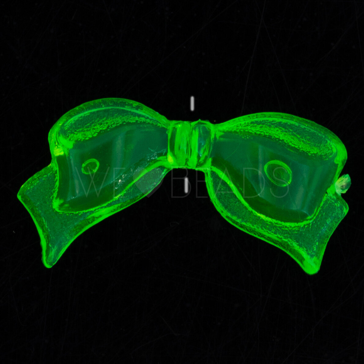 21x10 Schleifen perle  - neon grün mit blasen Transparent