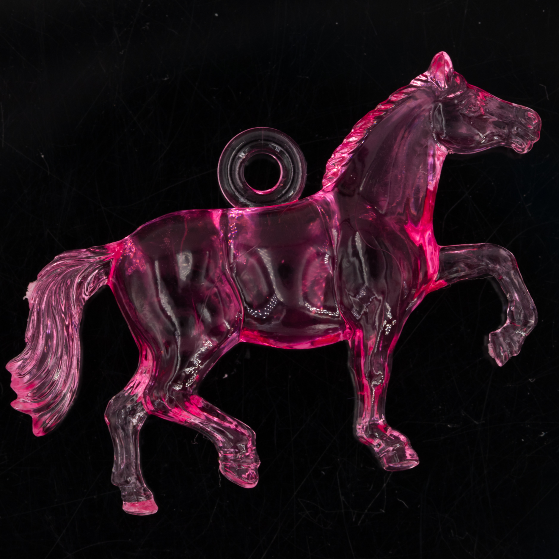 40x28 Pferd Anhänger - pink Transparent