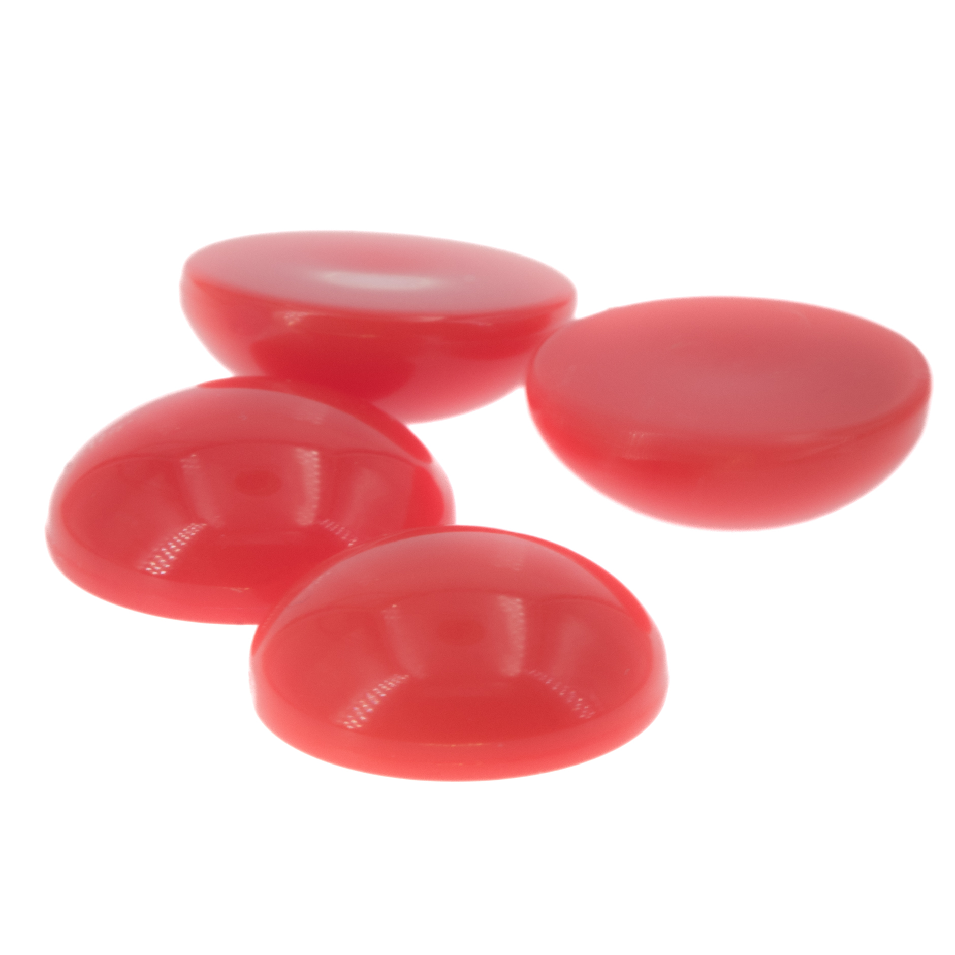 16mm Cabochon Round in coral red