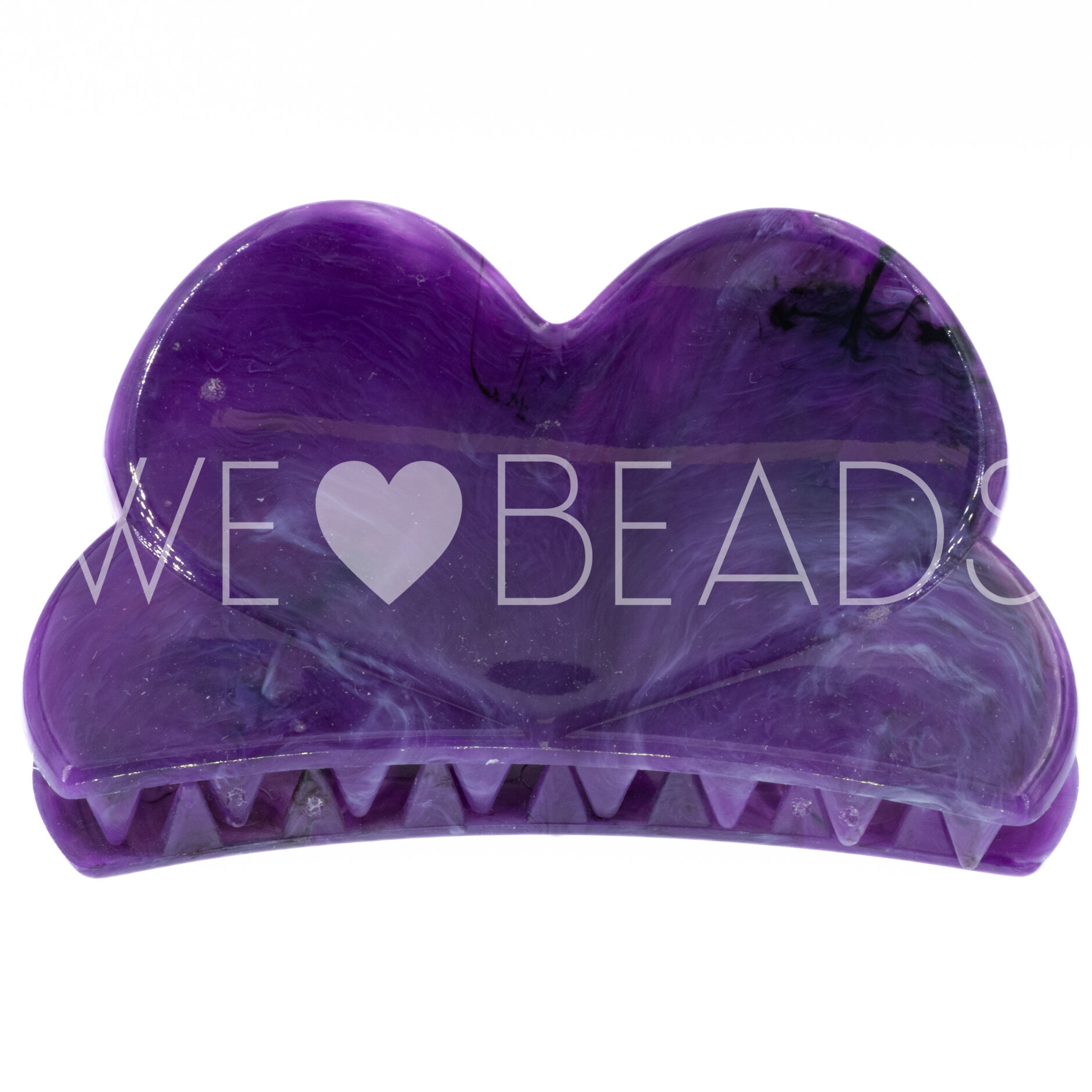 Herz Haarspange in lila Large