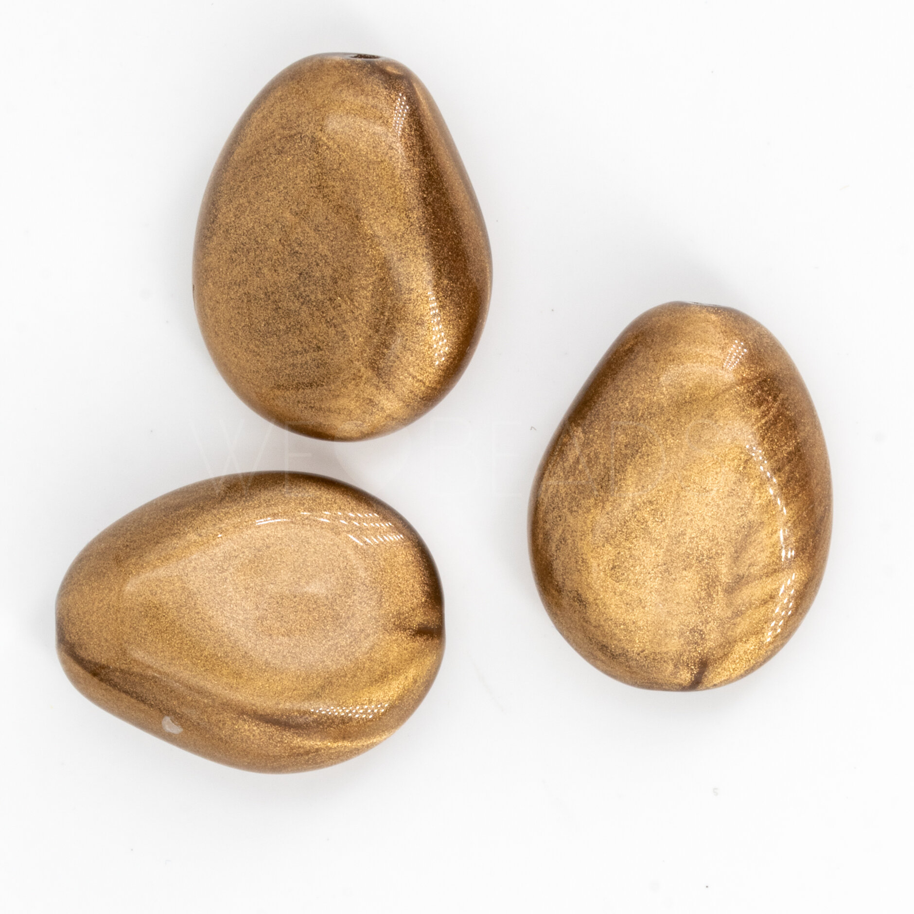 22x17 Perle Barock in goldbasis 