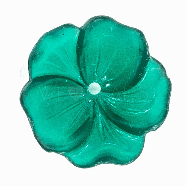 14mm Flower Beads in green