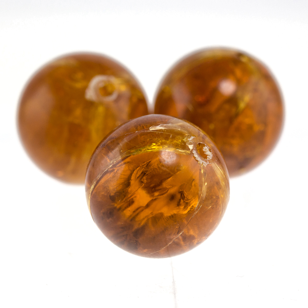 20mm Rundperle in  Goldbernstein Crash