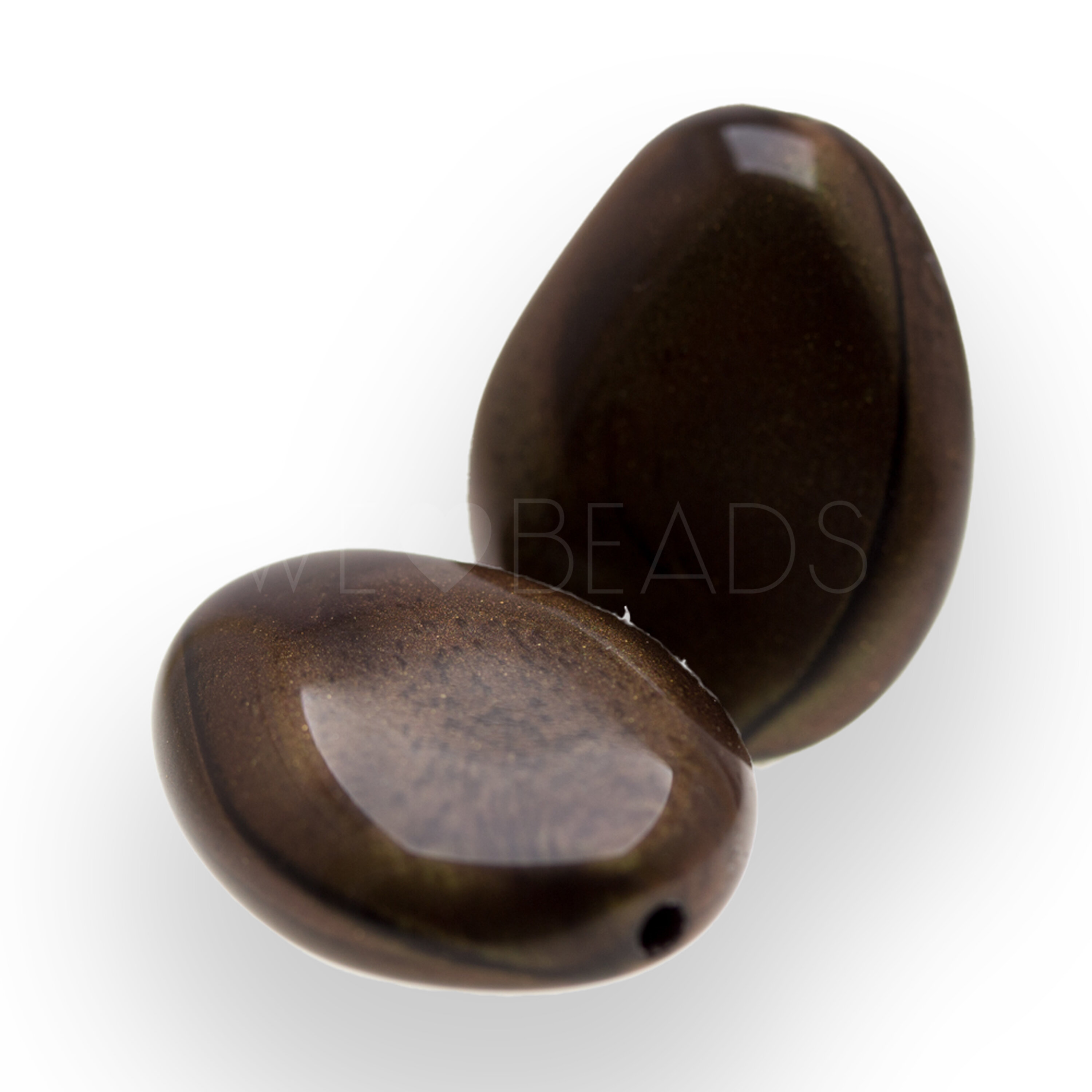 26x20 Perle Barock in iridisierendes schwarzolive 