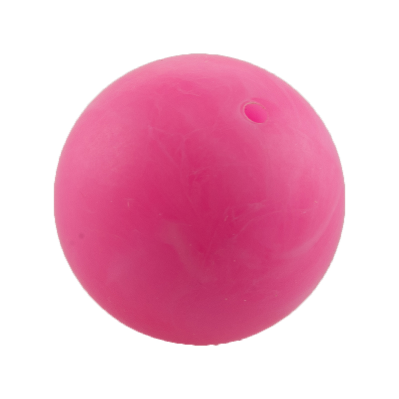 22mm Roundbead in pink Marbled, Frosted