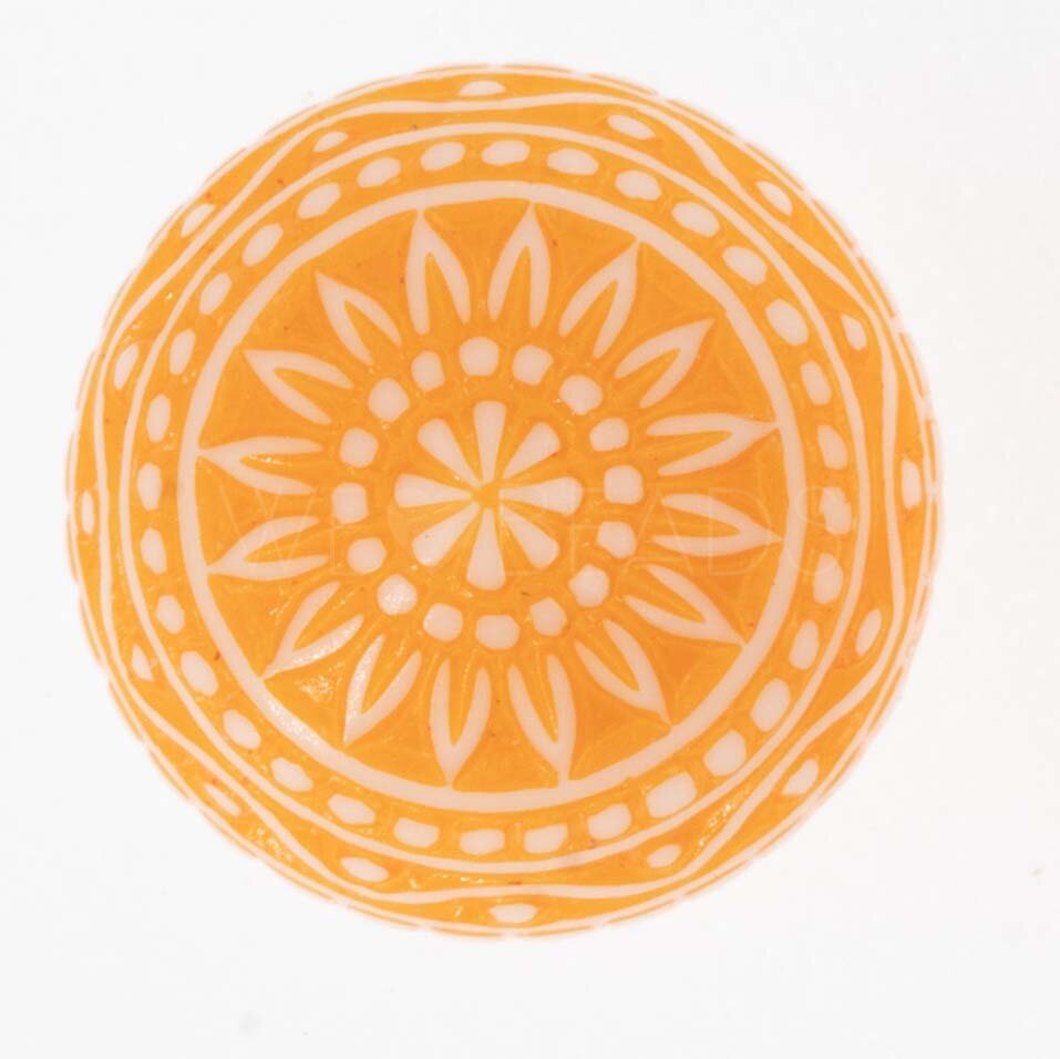 12mm Mosaik  Cabochon Rund in gelb