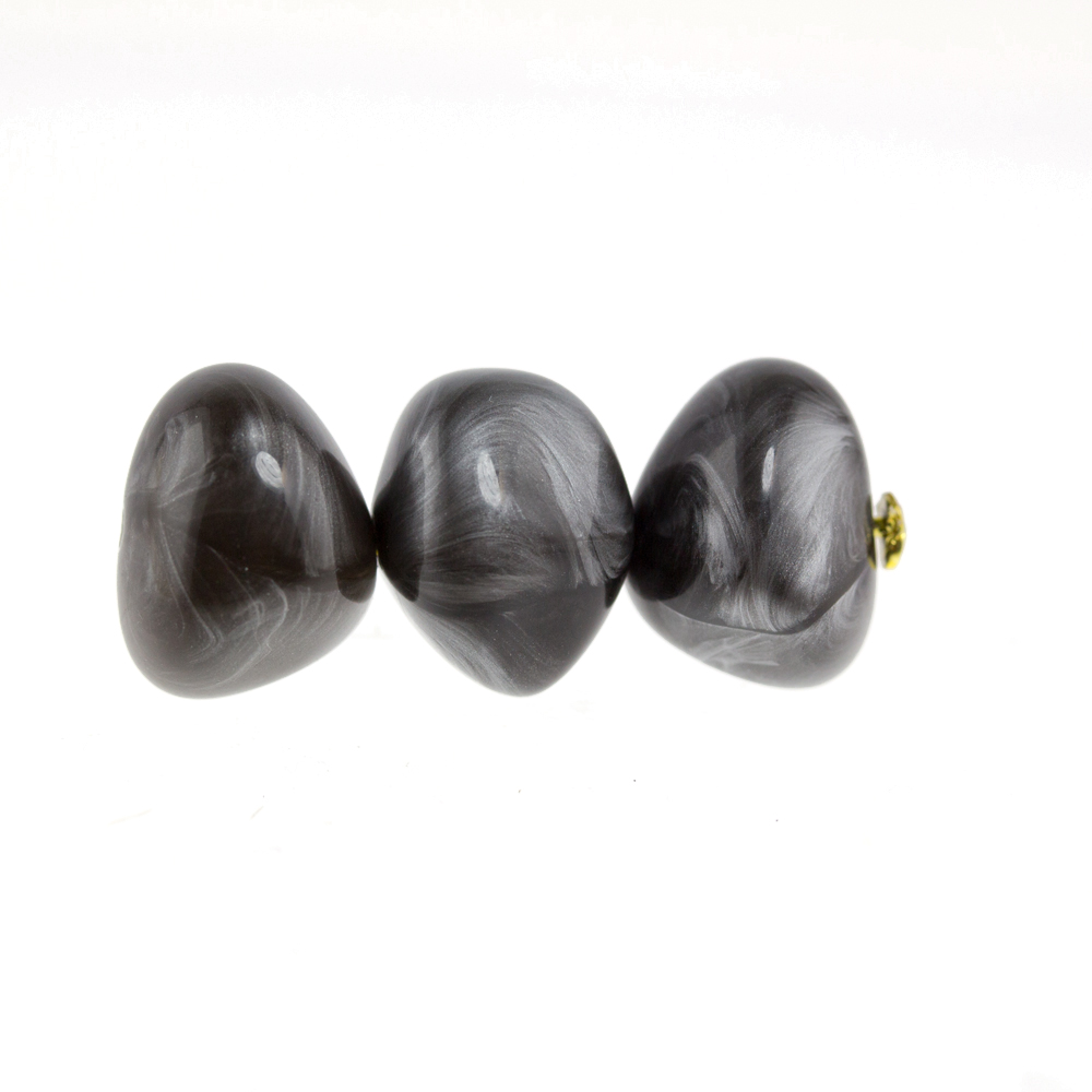 10x12 Barock Perle - schwarz / grau Marmor