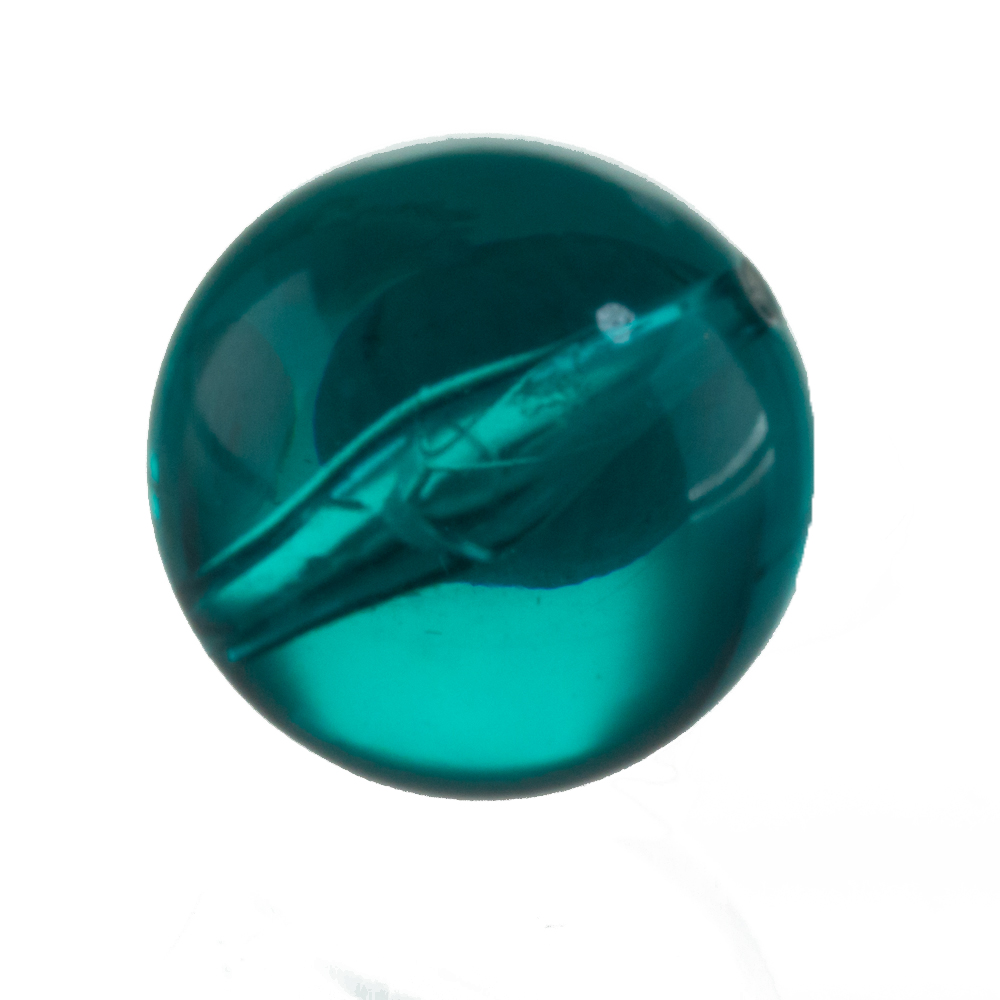 20mm Roundbead in dark seagreen Translucent