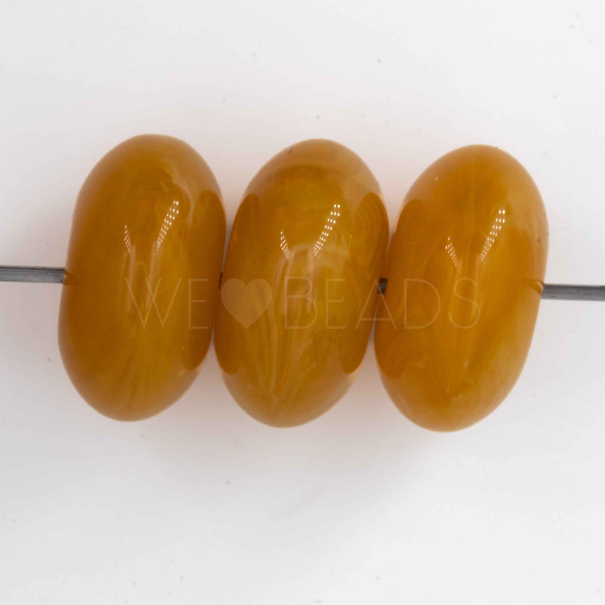 18mm Donut Beads in mustard yellow