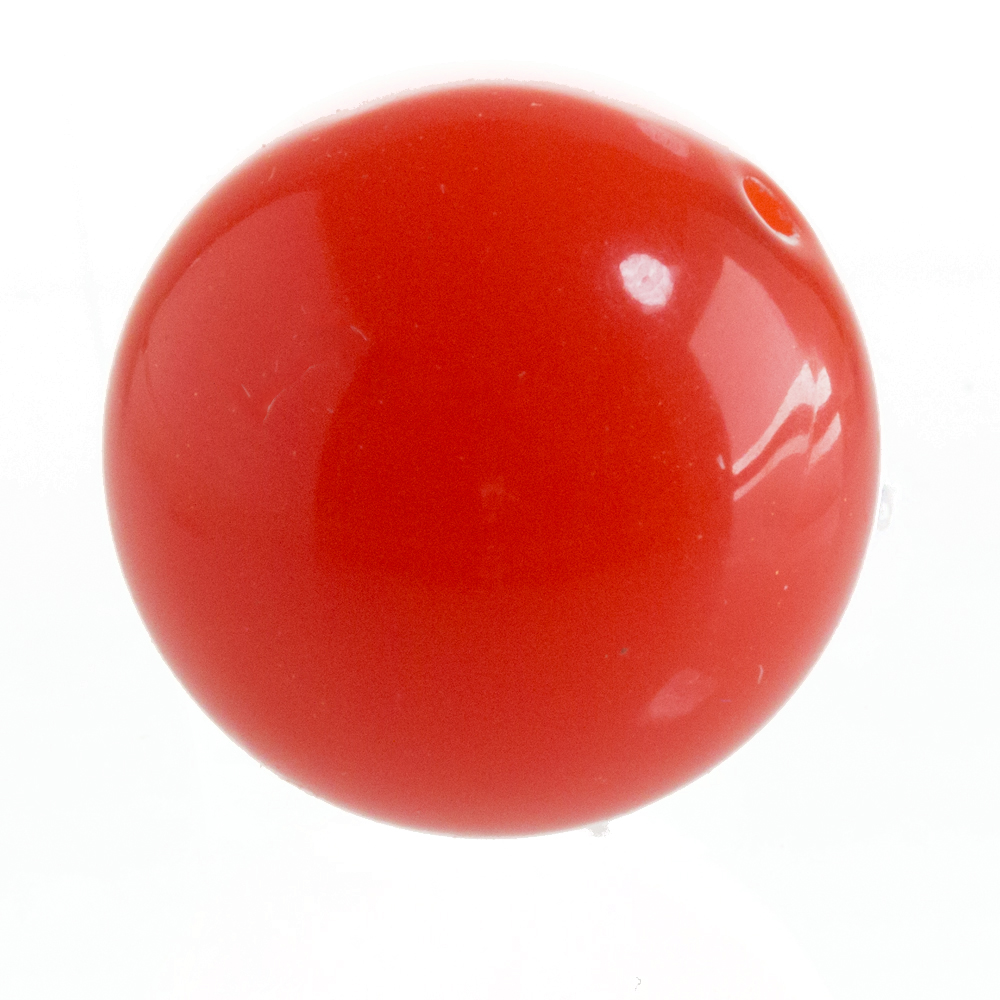 20mm Rundperle in  fiesta rot Opal