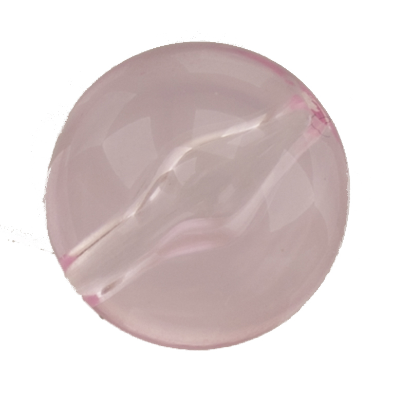 10mm Rundperle in  rosa Transparent