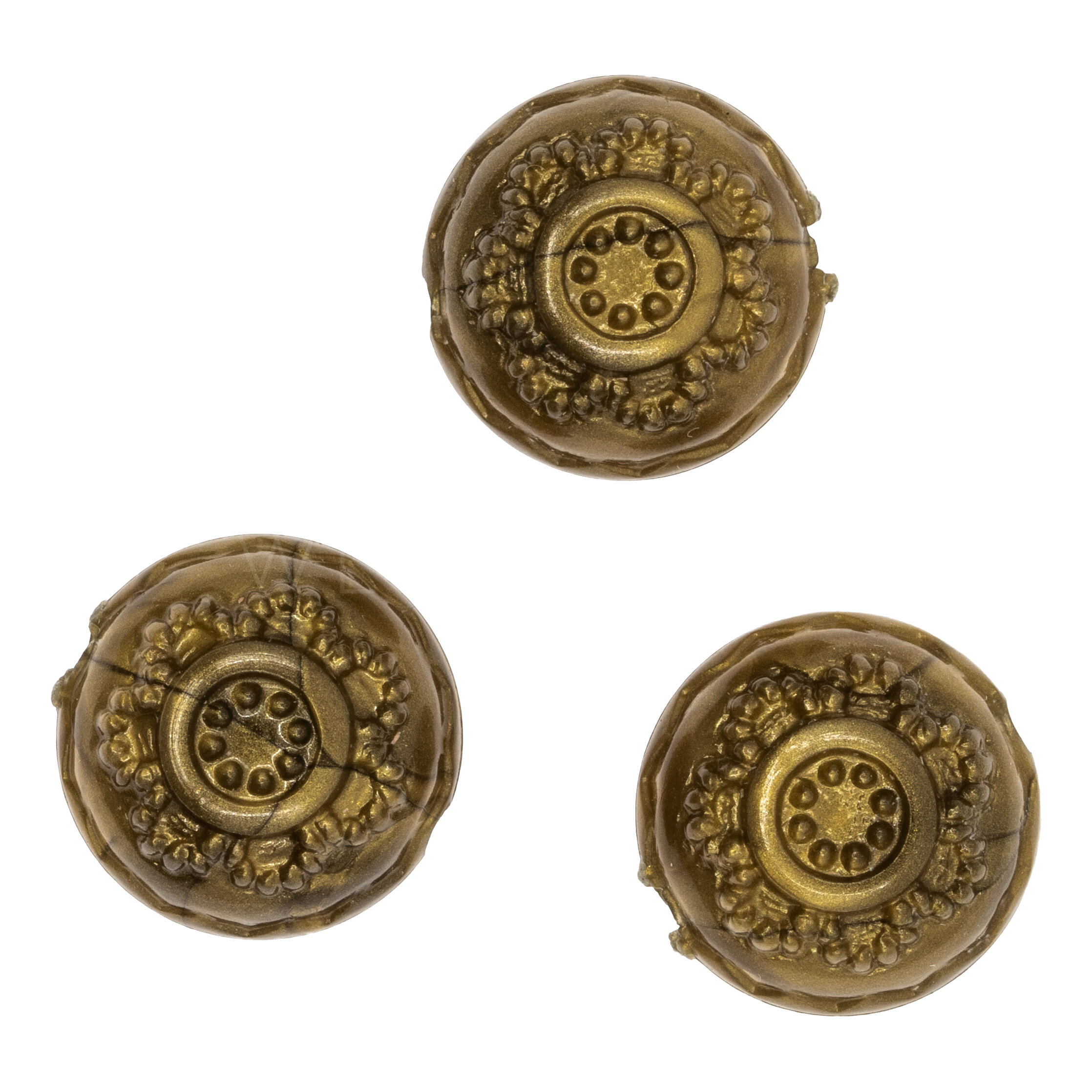 13mm Round Beads in goldbase