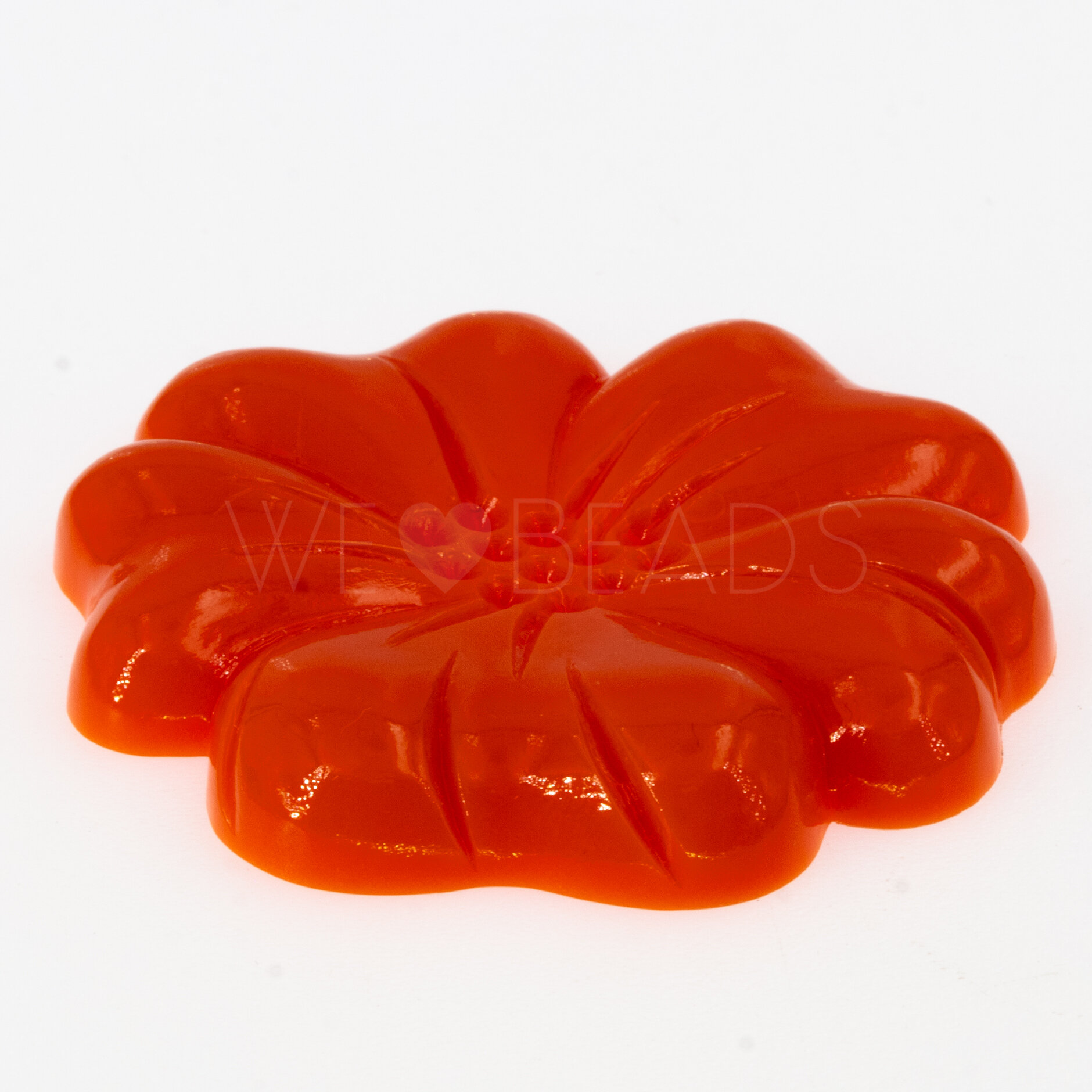 49mm Flower Cabochon in orange