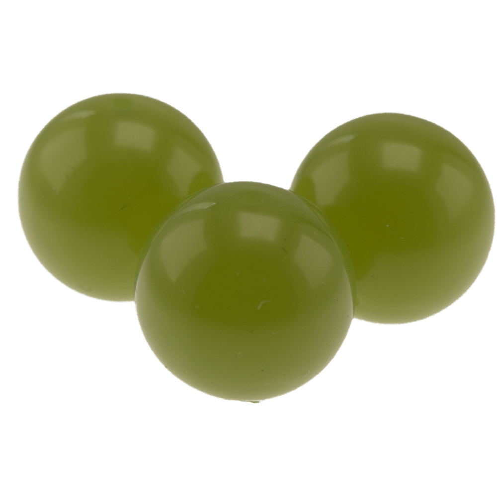 14mm Rundperle in  khaki  Opal