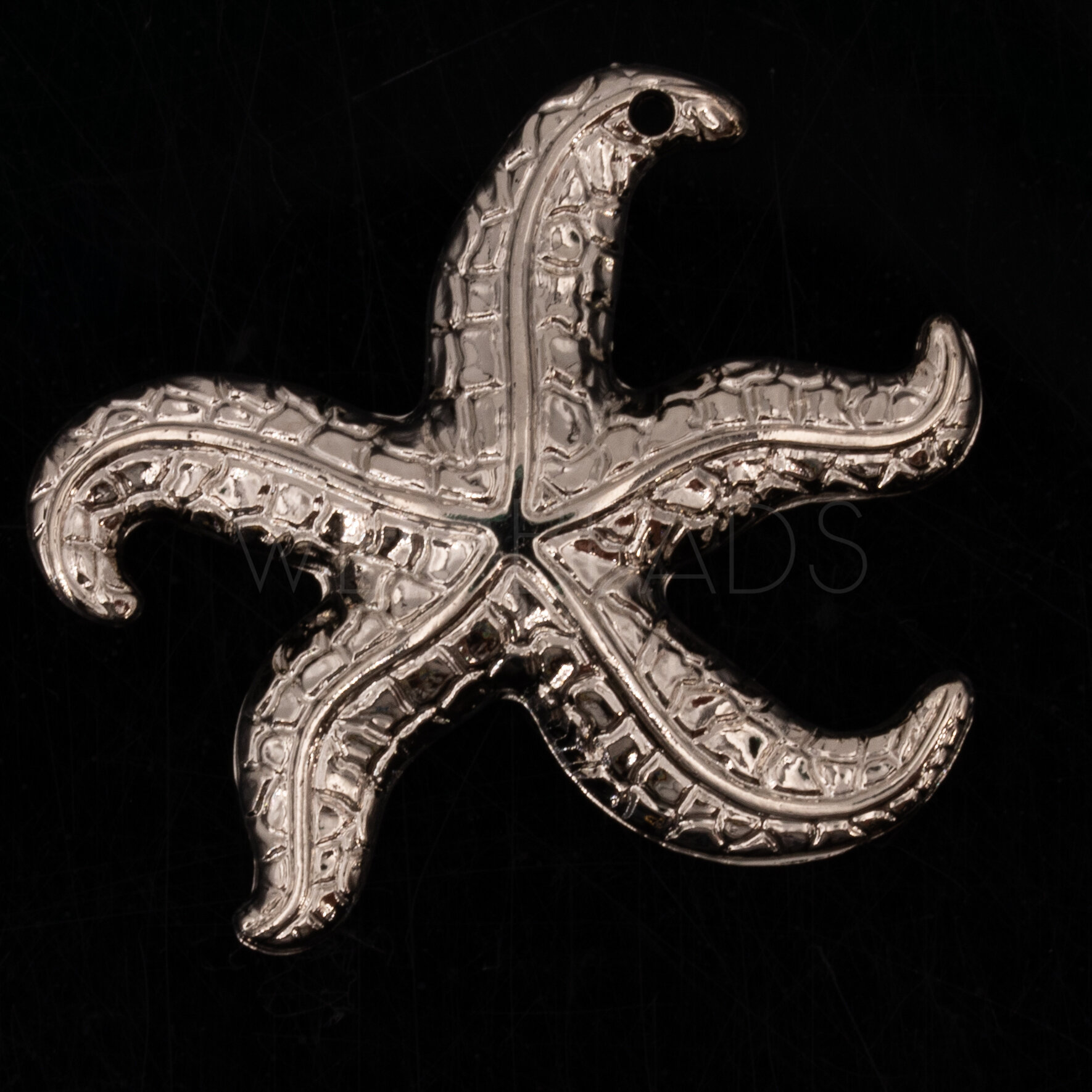 31mm Seestern Anhänger in silber
