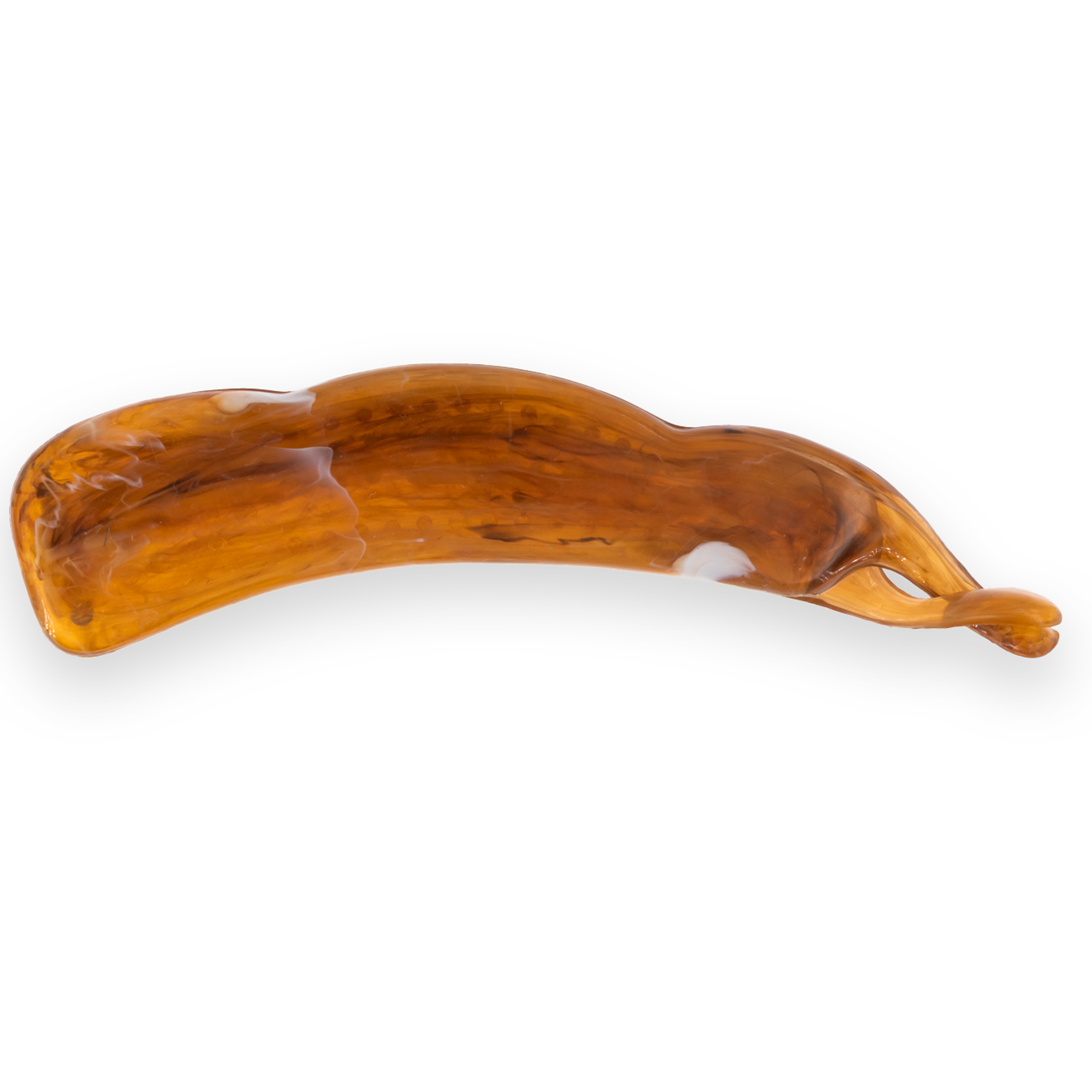 10cm Bananenspange in horn Marmor, medium