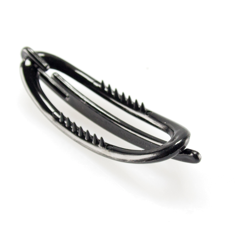 Libellenspange in schwarz Satt, medium