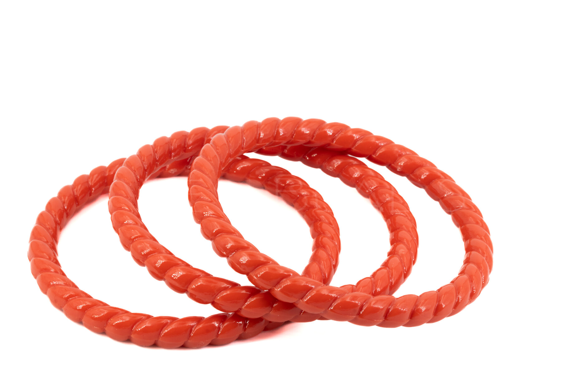  Round Bracelet in coral-red 