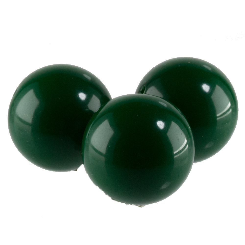 20mm Roundbead in emerald green Opaque