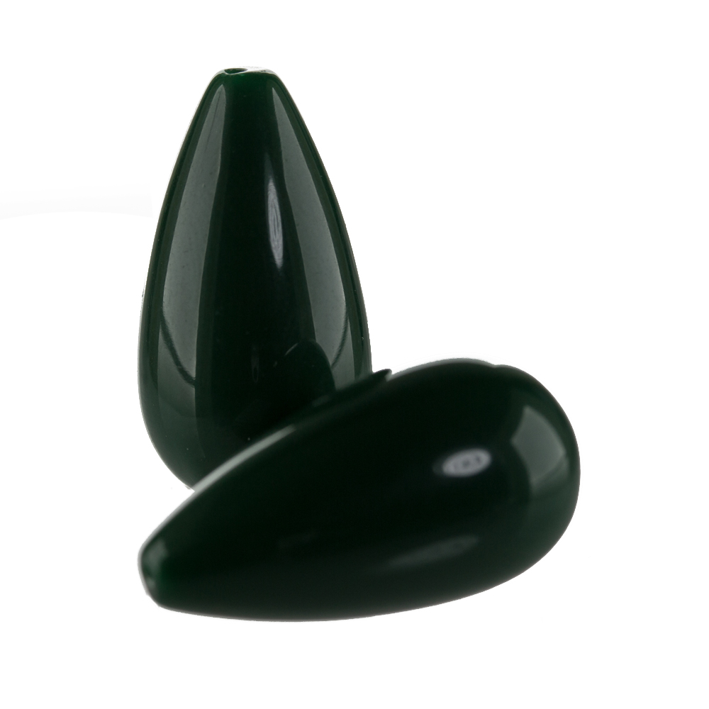 26x14 Tropfen perle in waldgrün 