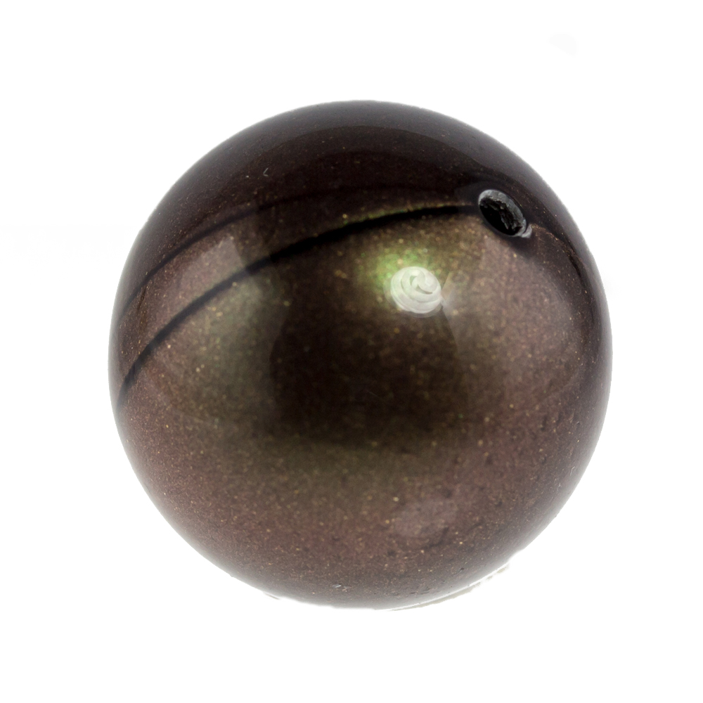 12mm Roundbead in radiant black olive Silk