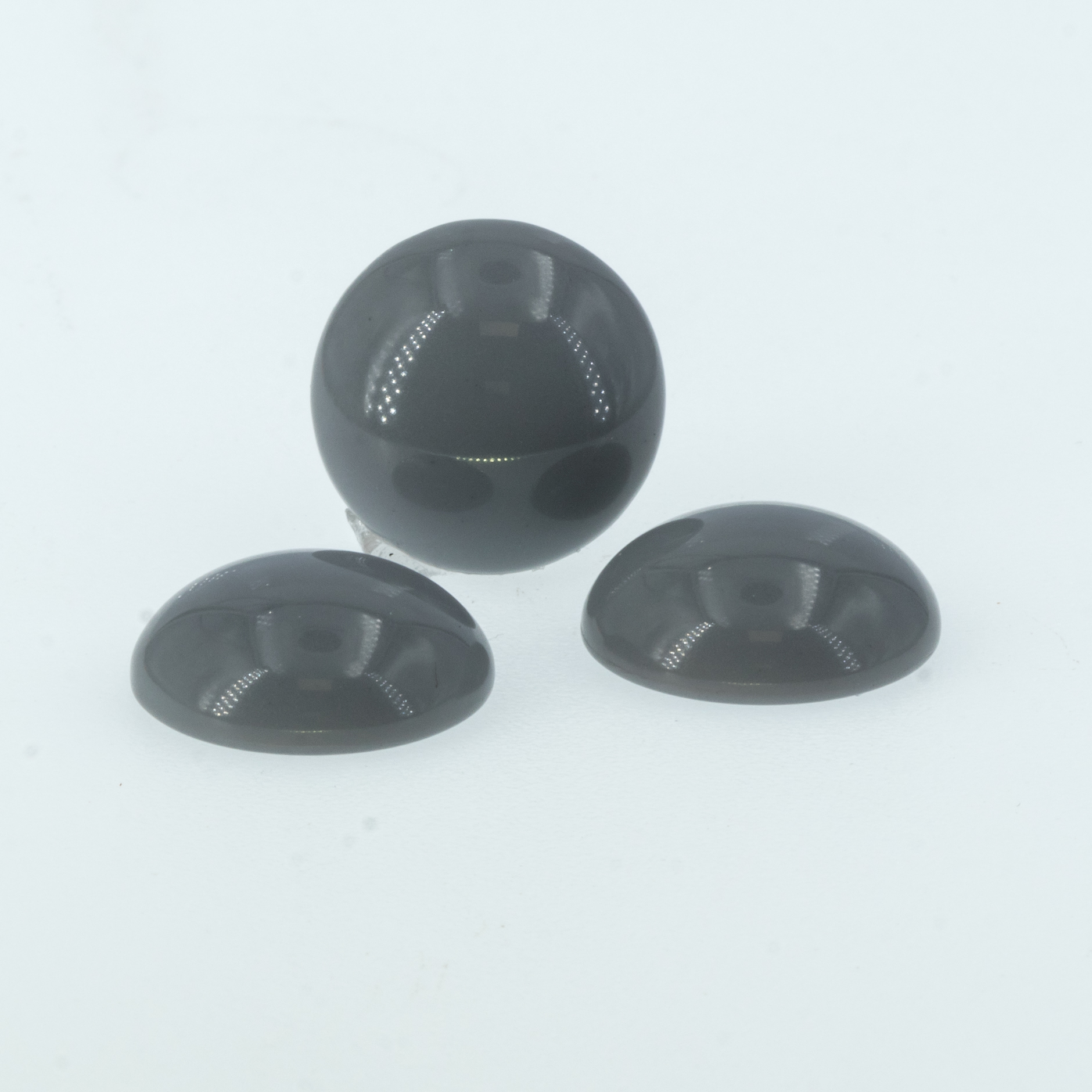 18mm Cabochon Rund in grau