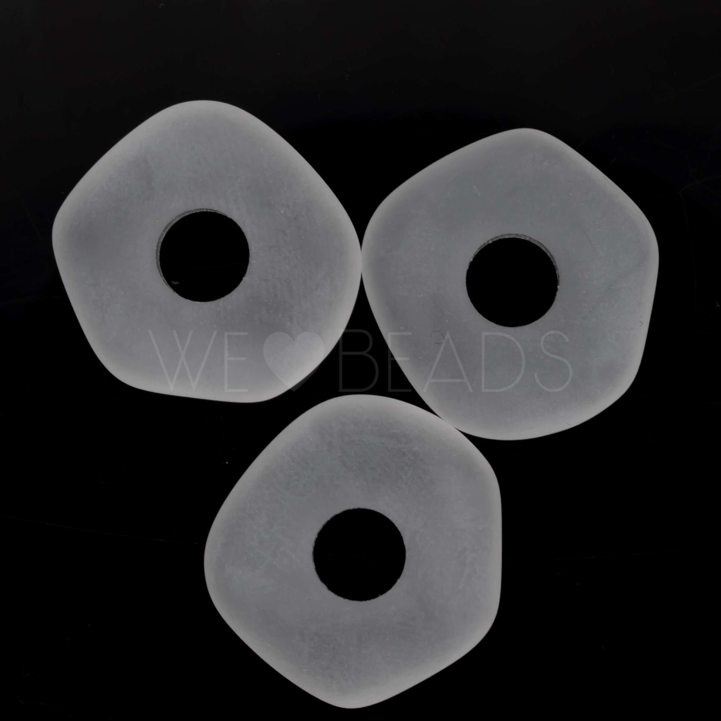 20mm Donut Beads in crystall frosted