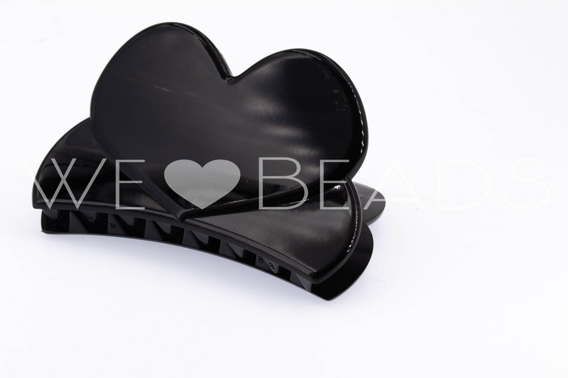 Herz Haarspange in schwarz Large