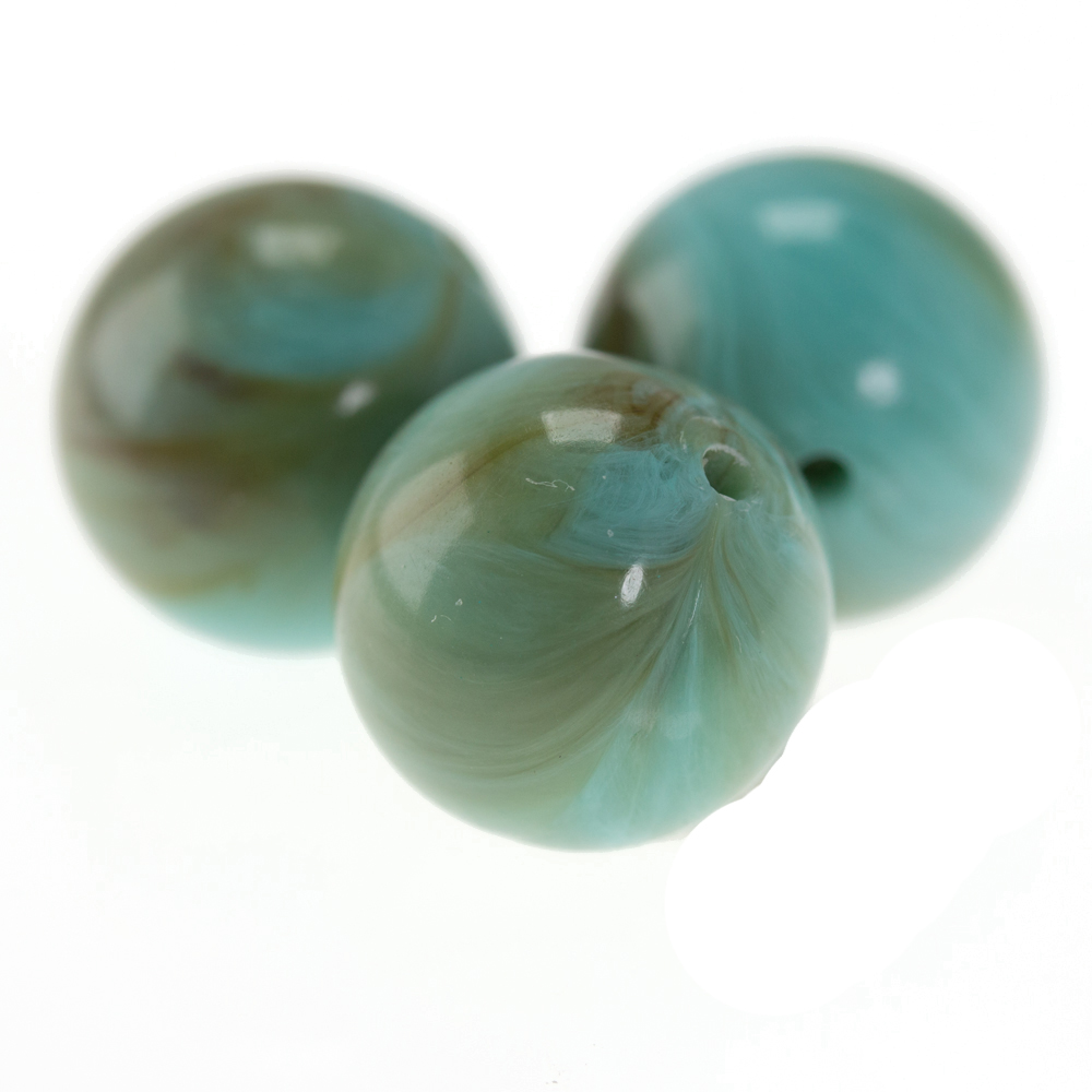 18mm Rundperle in  türkis Marmor