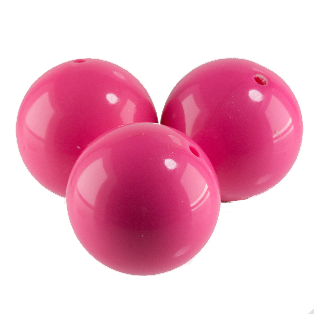 20mm Rundperle in  azaleenrosa Satt