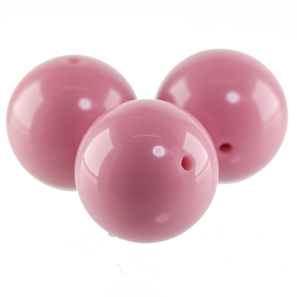 14mm Roundbead in rose Opaque
