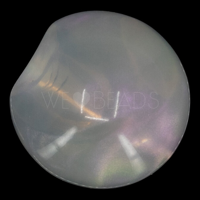 12mm Rund Knopf perle in crystall iride