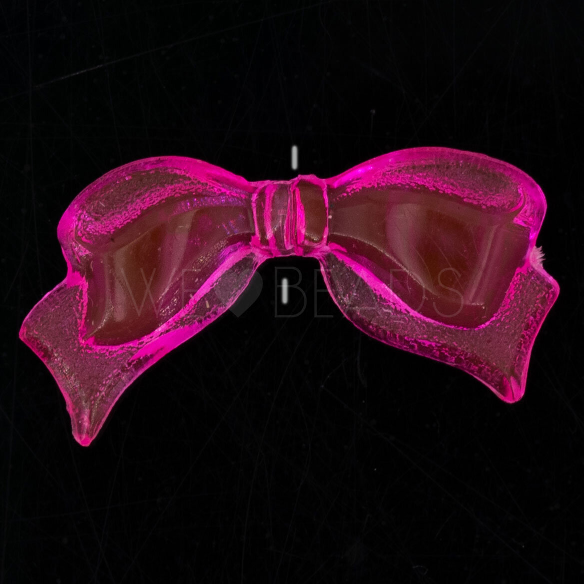 21x10 Schleifen perle  - neon pink  Transparent