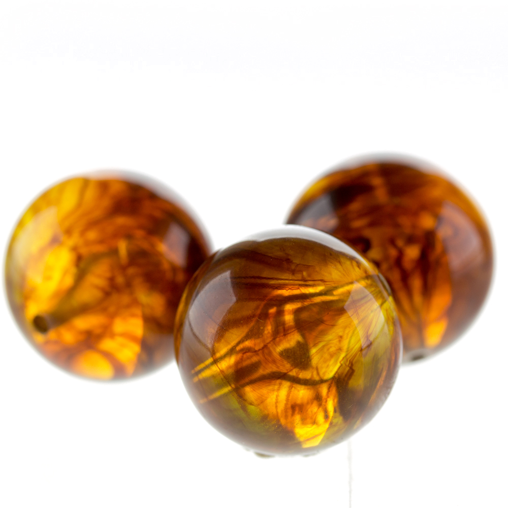 10mm Roundbead in tortoise Marbled