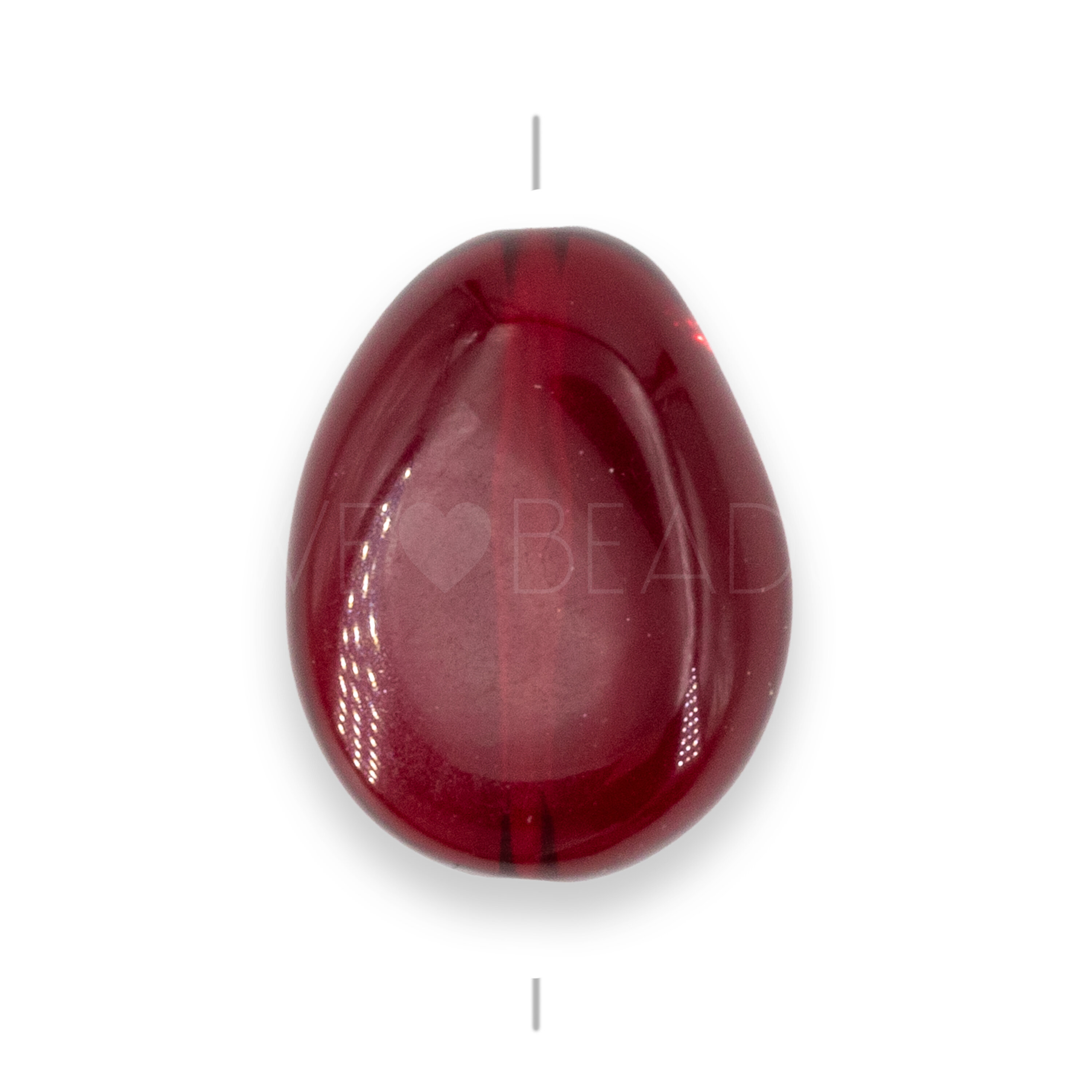 18x14 Perle Barock in rot