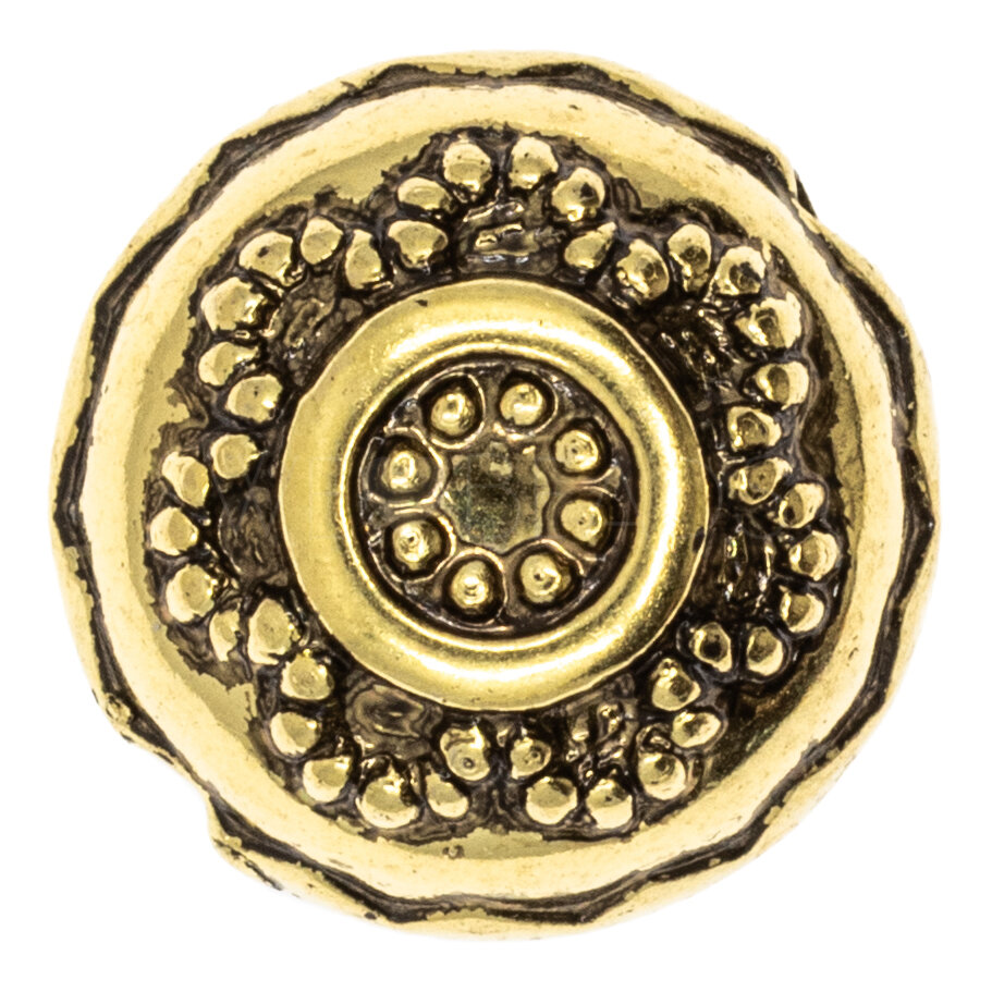 13mm Rund Perle in Altgold