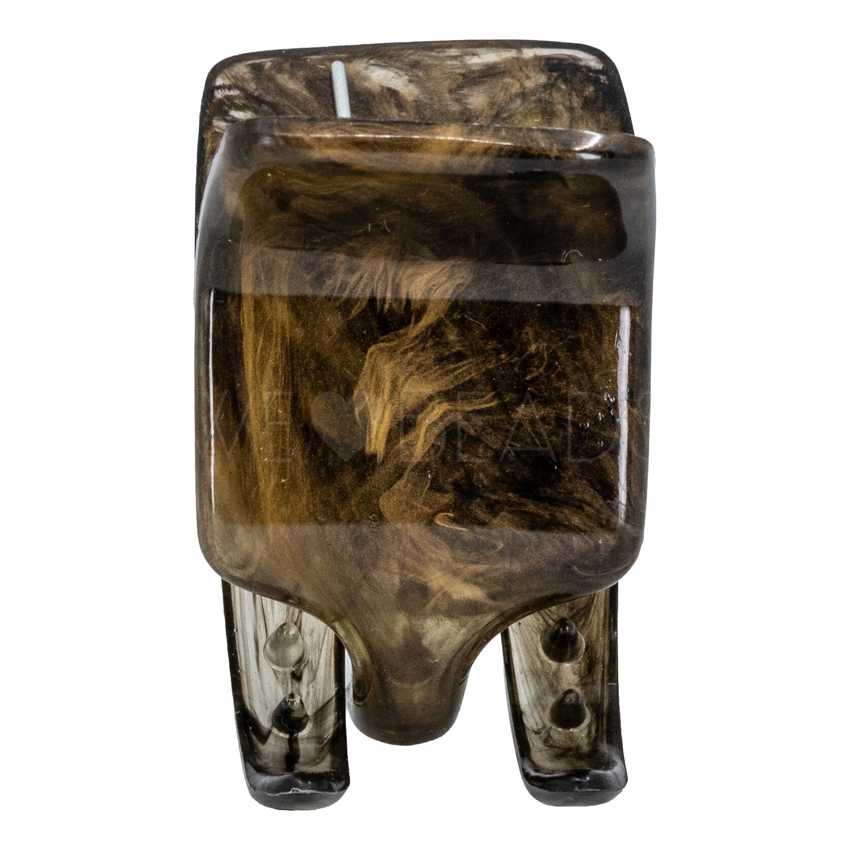 Hair Clip Hair Clip in coca brown with gold (medium)