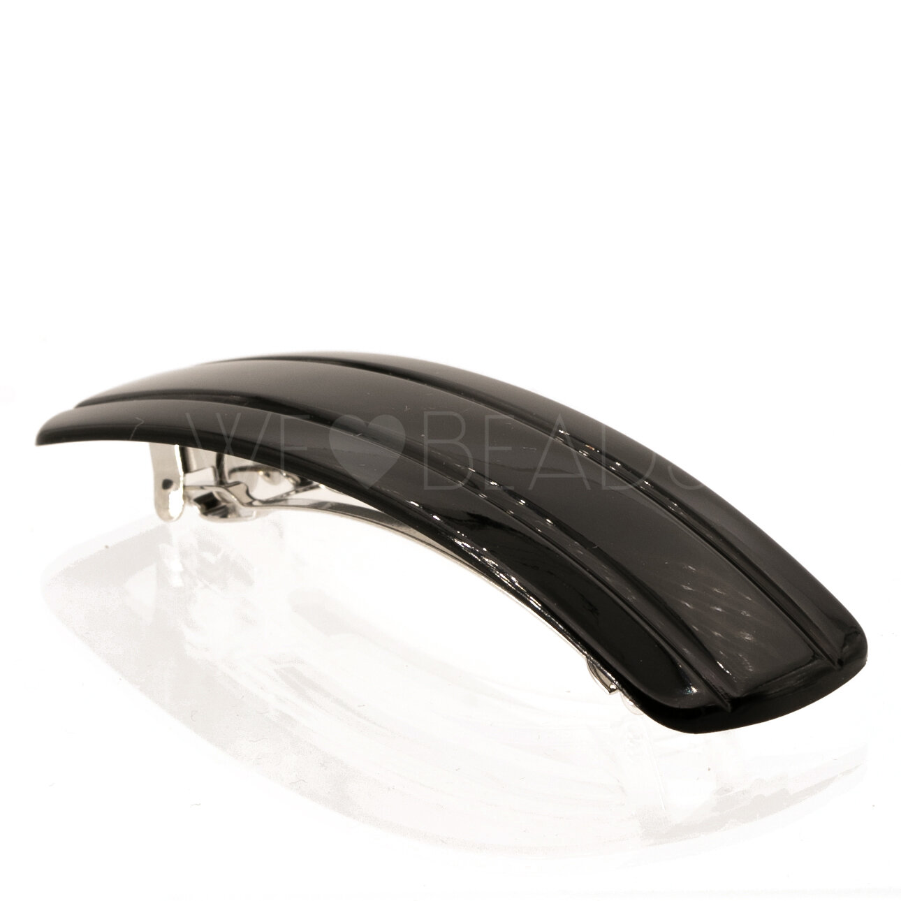 Patentspange Rechteck in schwarz 