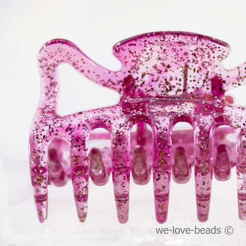 Haarklammer in pink , medium