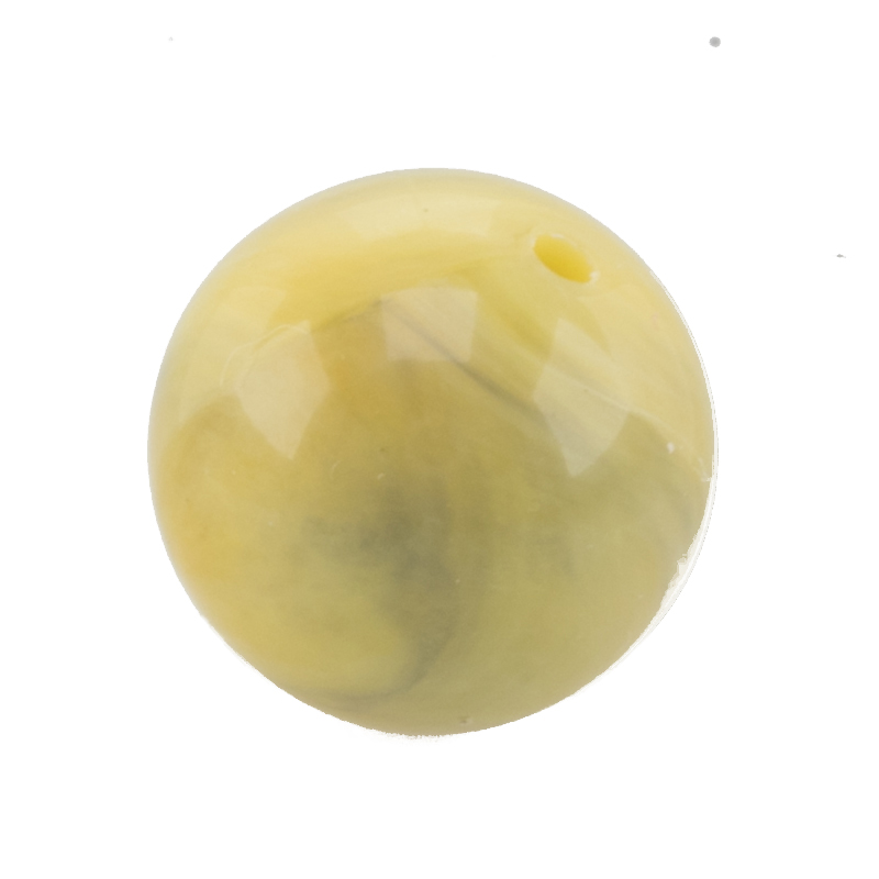 12mm Rundperle in  mineralien gelb Marmor