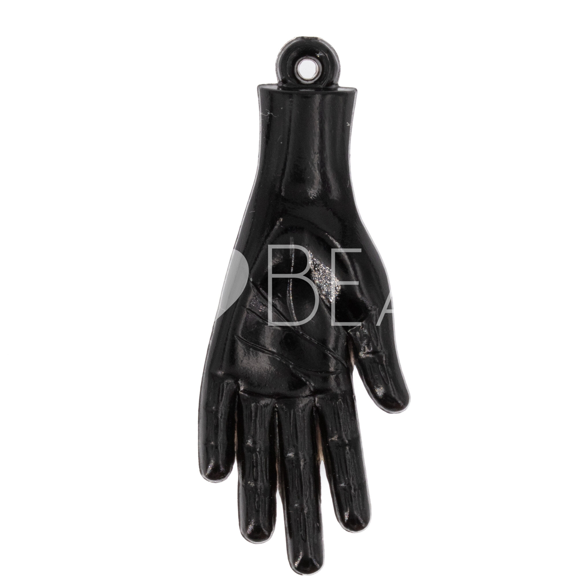 40x16 Hand Anhänger in schwarz Satt